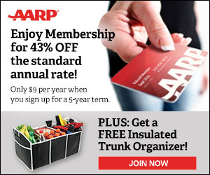 AARP: $9 Per Year for a 5-year Membership + Free Gift $45