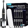 Seapeoa Electric Rechargeable Toothbrush w/ 10-Count Brush Heads &amp;amp; Travel Case $9.49 + Free Shipping w/ Prime or on $35+