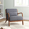 26&amp;quot; Sand &amp;amp; Stable Hertford Wide Mid Century Upholstered Solid Wood Accent Chair w/ an Extra Pillow (Various Colors) $119.99 or Less + Free Shipping
