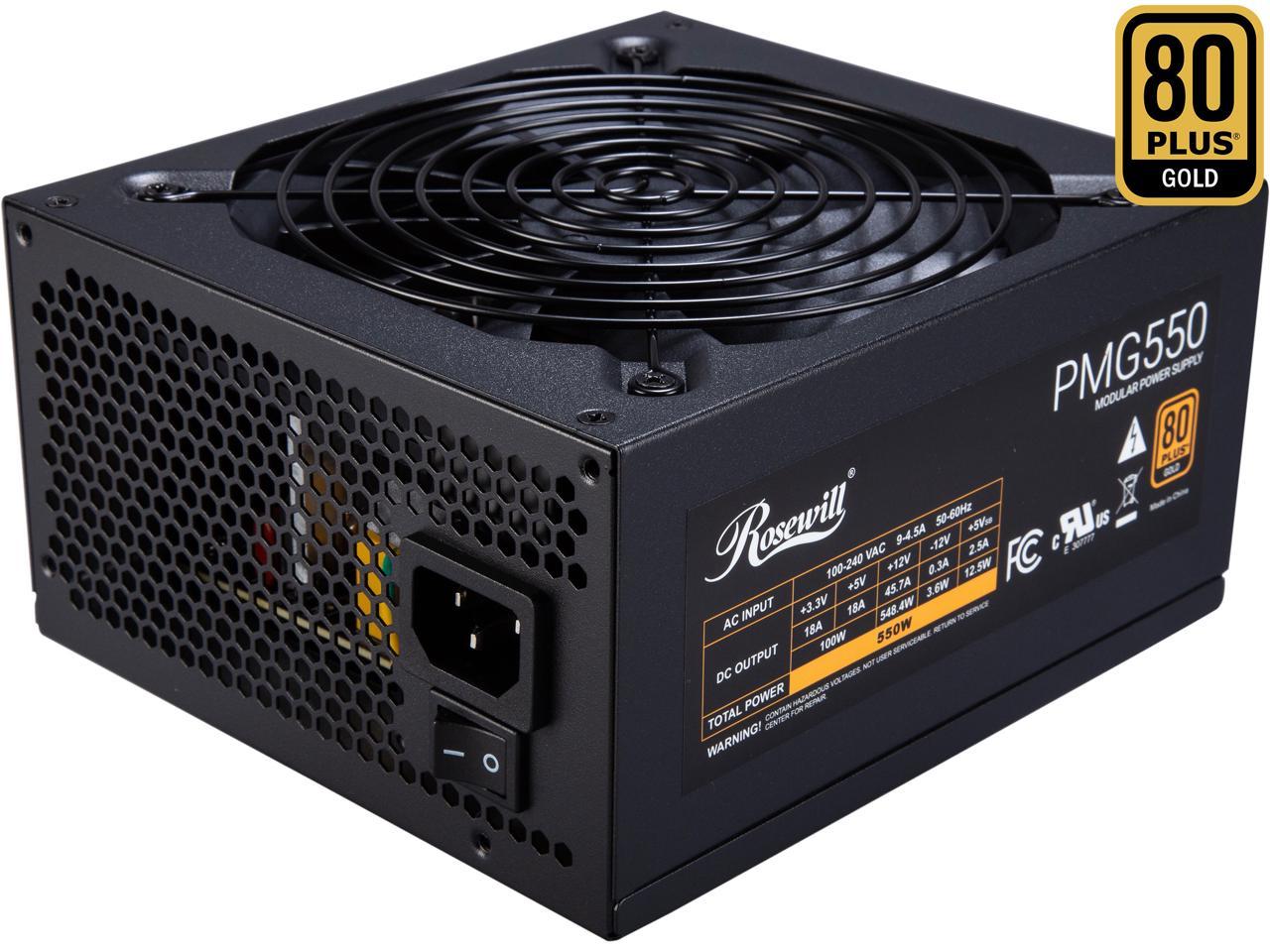 Rosewill PMG 550W 80 Plus Gold Fully Modular Power Supply (Black) $40 + Free Shipping