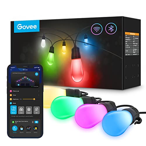 96' 30-Bulb Govee Smart Outdoor RGBIC LED IP65 String Lights $58 + Free Shipping