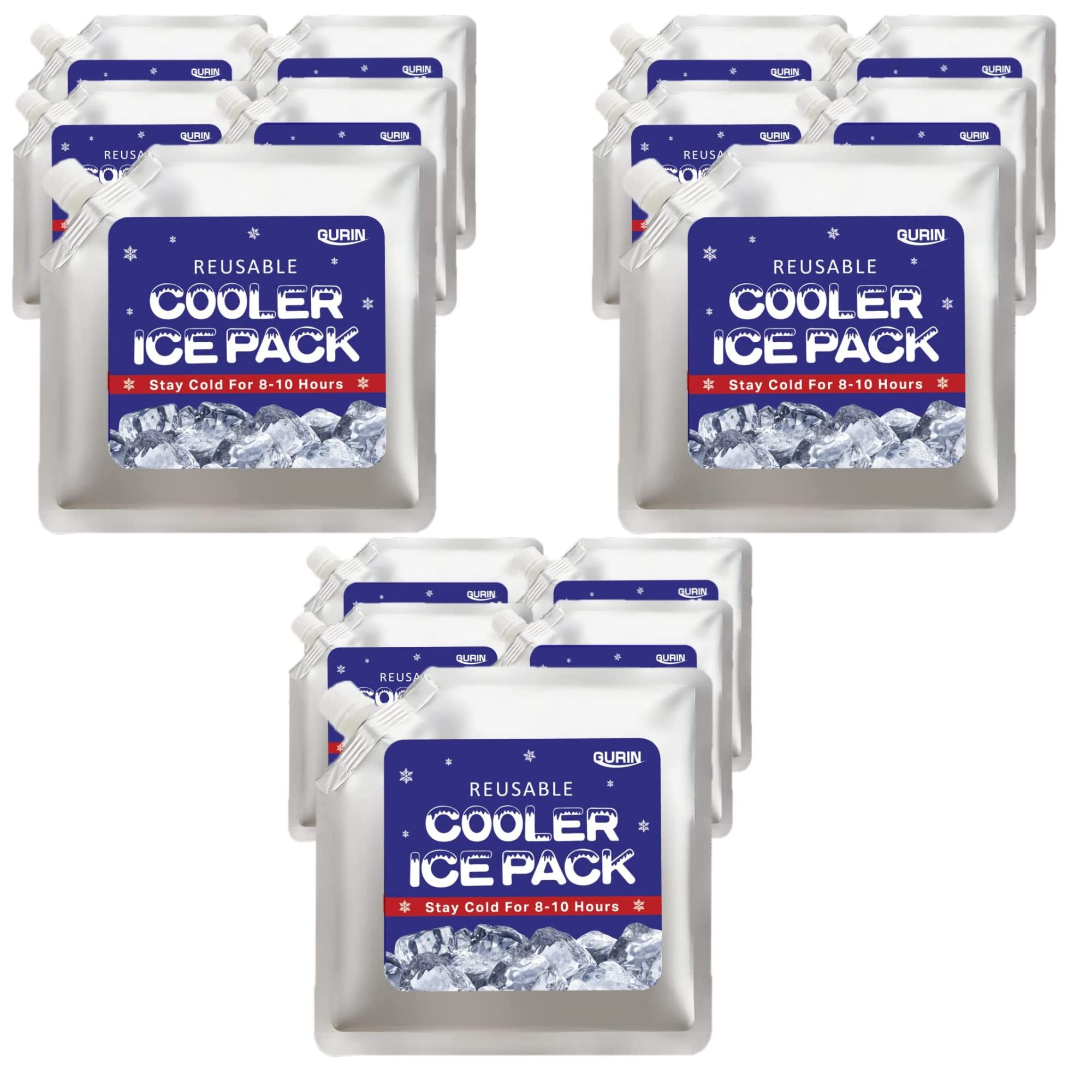 7" x 7" 5-Ct GURIN Reusable Ice Packs 3 for $11.65 ($3.88 each) + Free Shipping w/ Prime or $25+