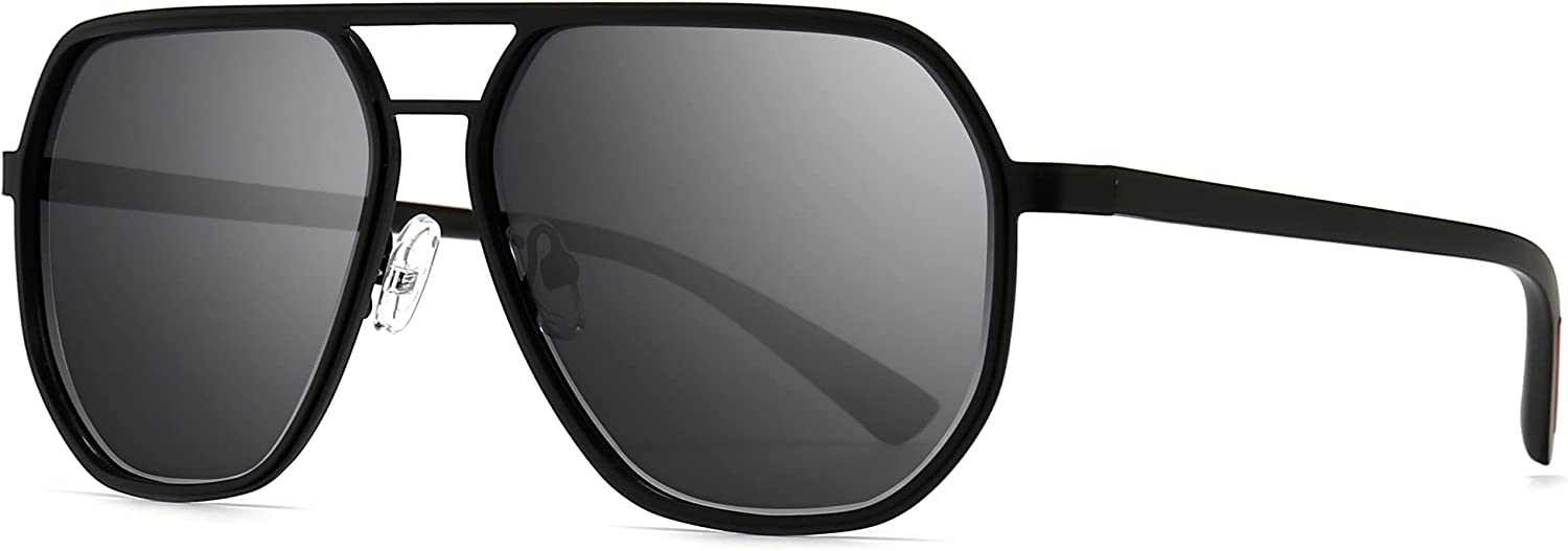 SUNGAIT Men's Polarized Polygon Metal Aviator Sunglasses (Various) from $9.60 + Free Shipping w/ Prime or $25+