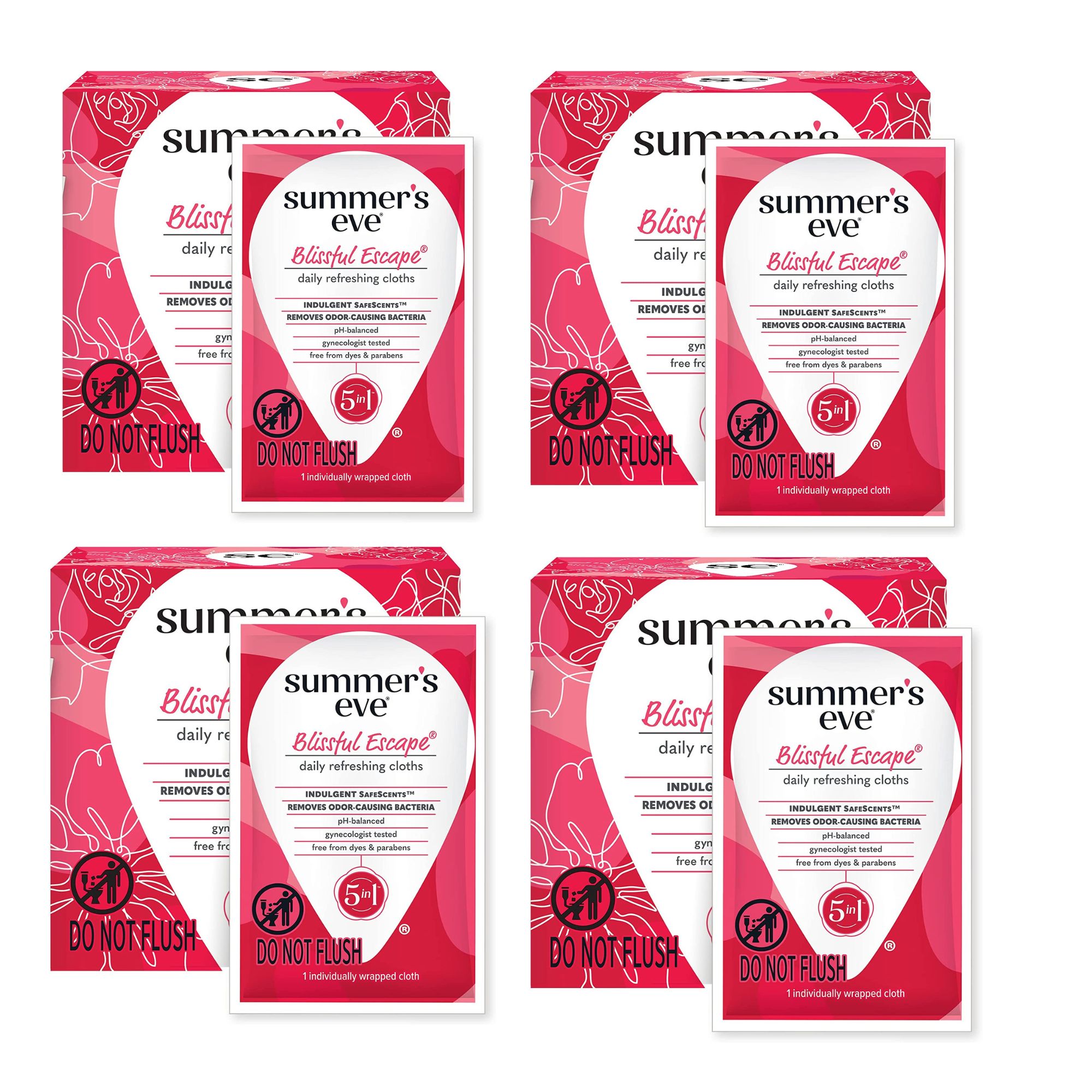 16-Count Summer's Eve Personal Wipes (Blissful Escape) 4 for $6.20 ($1.55 each) w/ S&S + Free Shipping w/ Prime or $25+