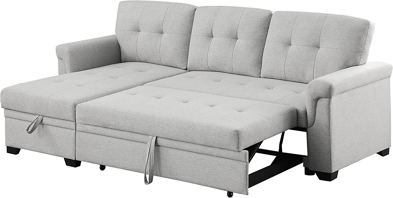 Lilola Reversible Sleeper Sectional Sofa w/ Storage (Light Gray) $446.60 & More + Free Shipping