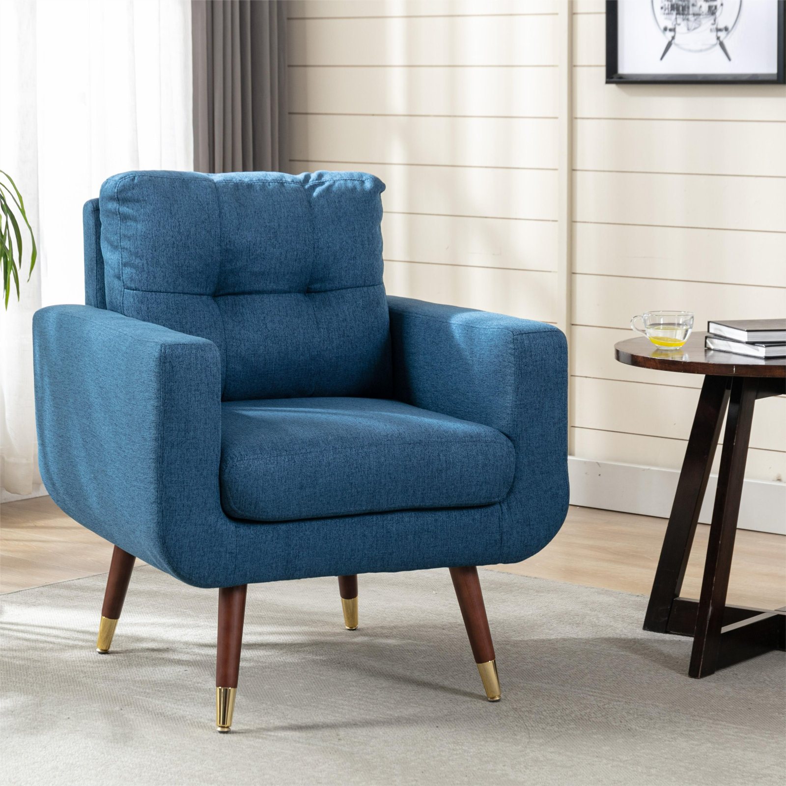 28" Kenrik Tufted Polyester Armchair w/ Metal Foot Guards (Various Colors) $70 + Free Shipping