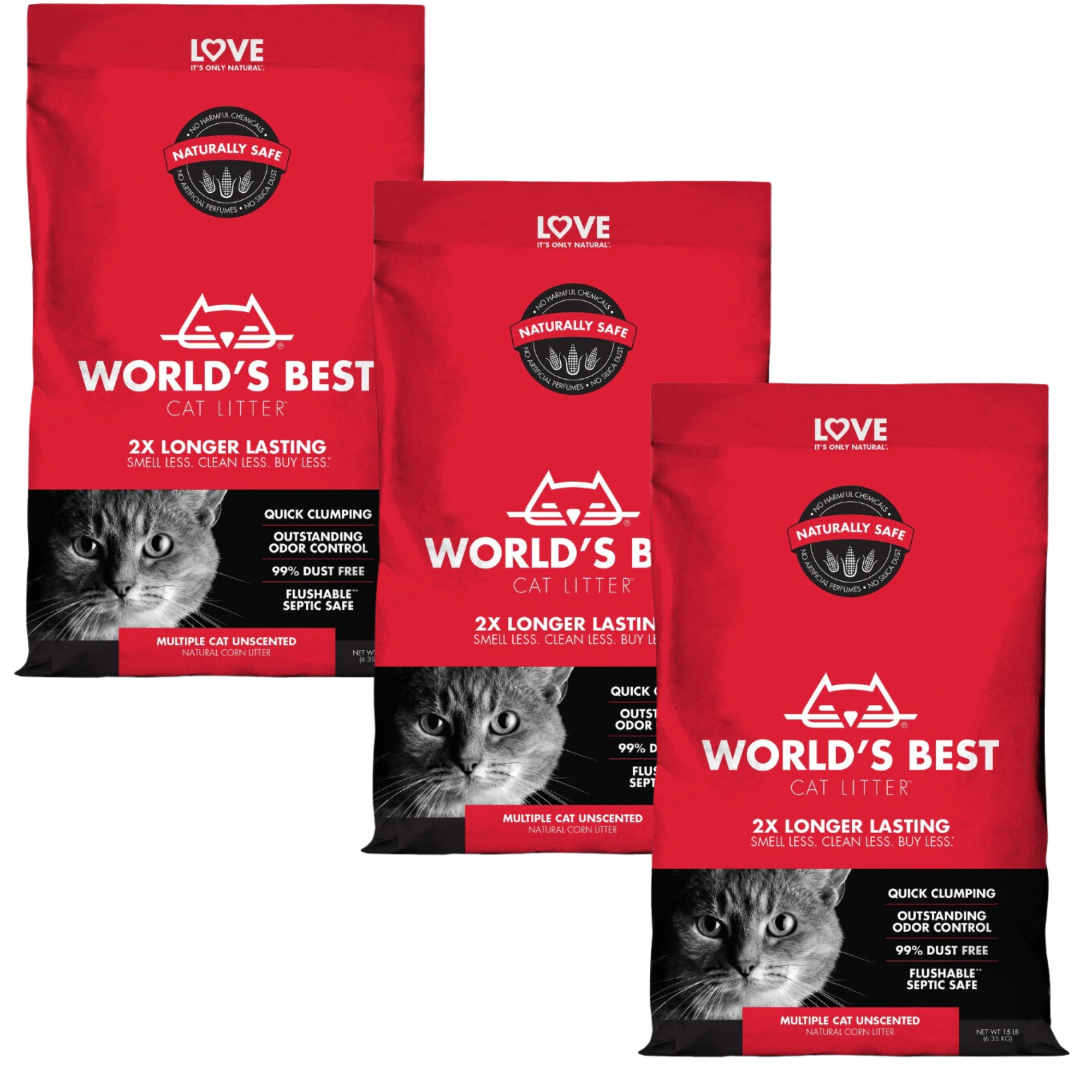 New Chewy Customers: 15-Lb World's Best Cat Litter 3 for $21 ($7 each) & More + Free Shipping