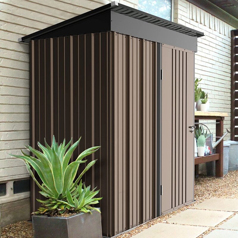 *Price Drop* 75-Cu-Ft VITESSE Stainless Steel Storage Shed (Brown/Black) $121.70 + Free Shipping