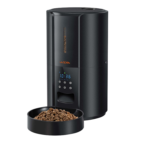 5L WOpet Automatic Pet Food Dispenser w/ LED Display & Voice Recording (Black) $28 + Free Shipping