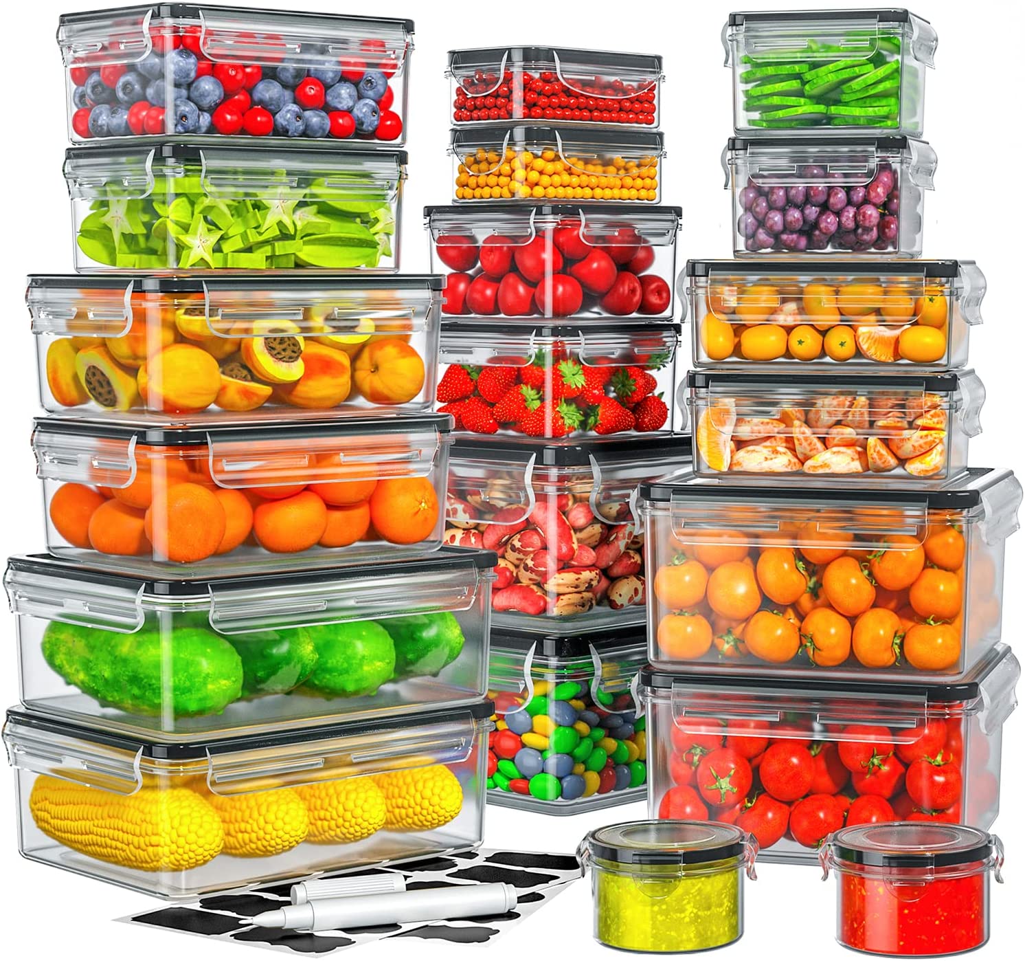 Prime Members: 40-Piece Hometall Airtight Plastic Food Storage Containers w/ Lids Set $25 + Free Shipping