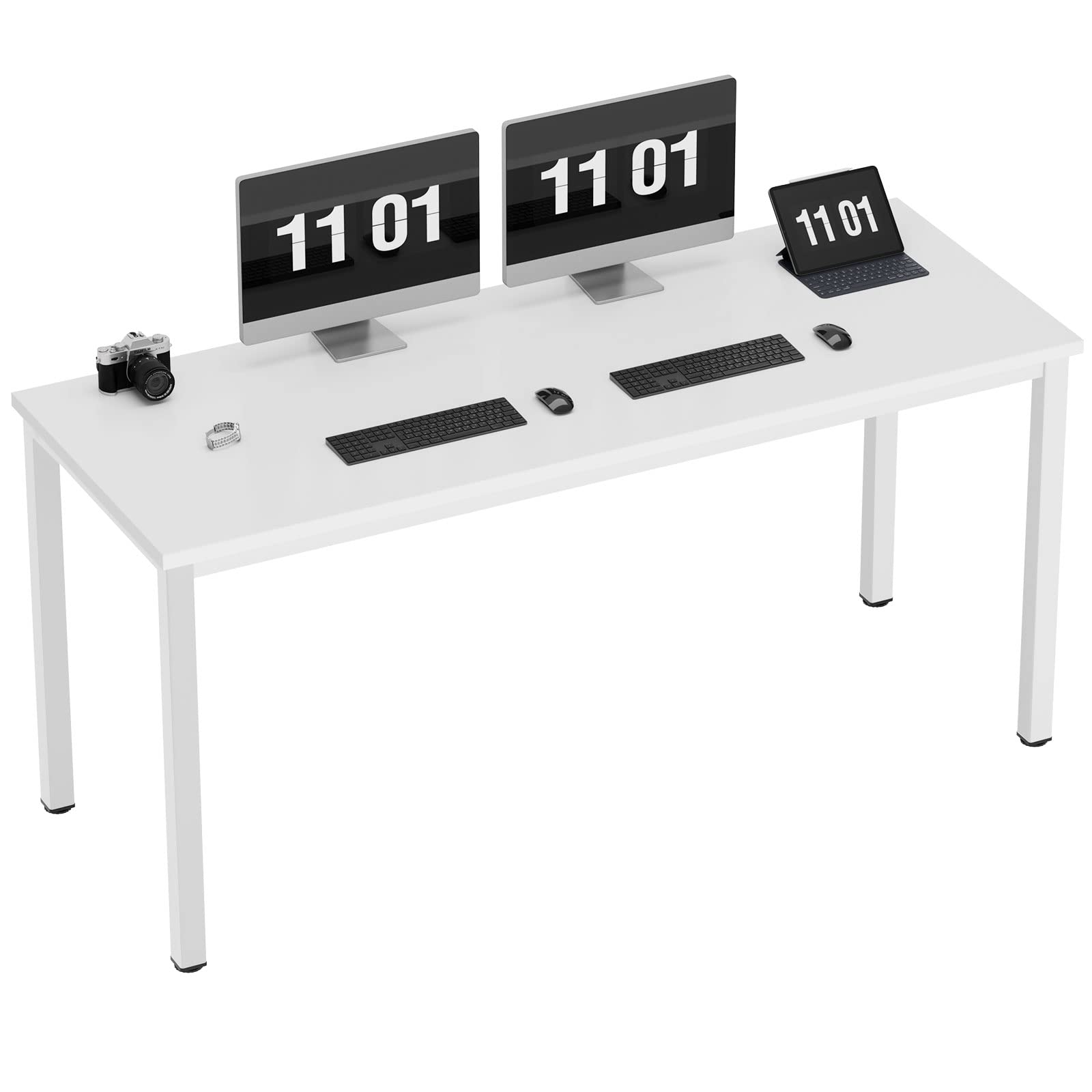 **Price Drop** 63" Need Wooden Computer Desk w/ Metal Frame (White) $84 + Free Shipping