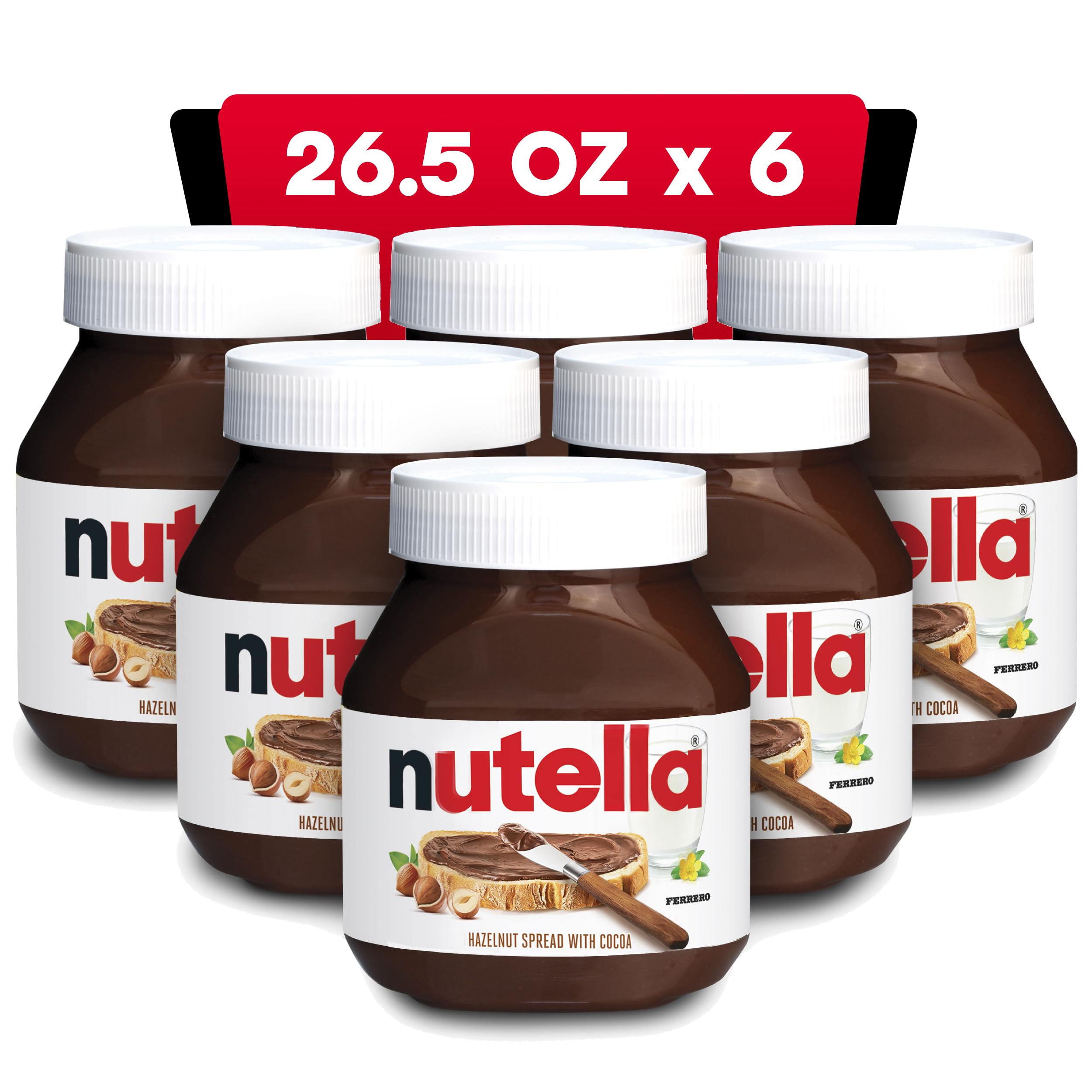 6-Pack 26.5-Oz Nutella Chocolate Hazelnut Spread $25.80 + Free Shipping w/ Prime or $35+