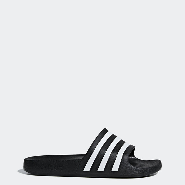 adidas Men's Adilette Aqua Slides (Black/White) $12.50 + Free Shipping