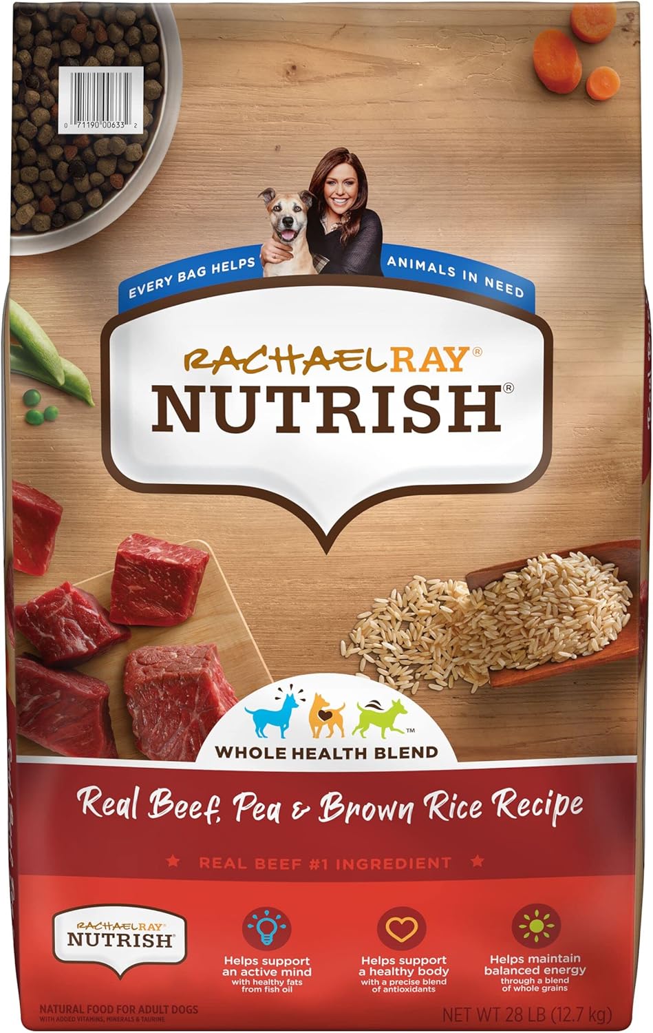 28-lbs Rachael Ray Nutrish Premium Natural Dry Dog Food (Beef, Pea & Brown Rice) $18.75 w/ S&S & More + Free Shipping