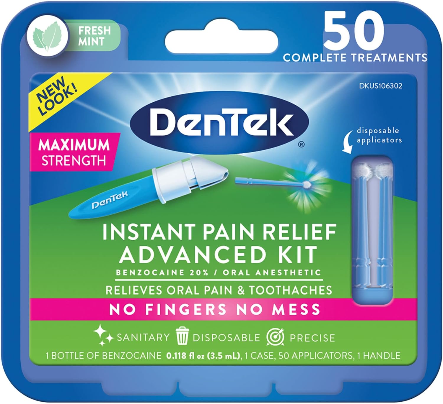 50-Count DenTek Instant Oral Toothache Pain Relief Maximum Strength Kit (Fresh Mint) $4.45 w/ S&S + Free Shipping w/ Prime or $35+