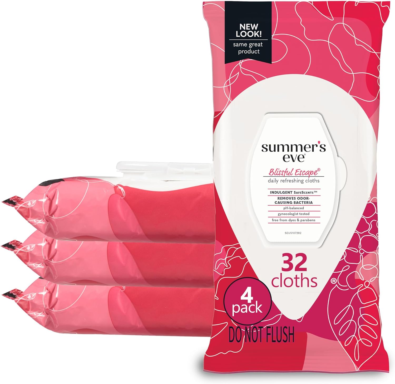 4-Pack 32-Count Summer's Eve Daily Refreshing Feminine Wipes (Blissful Escape) $7.85 w/ S&S ($1.95 each) + Free Shipping w/ Prime or $35+