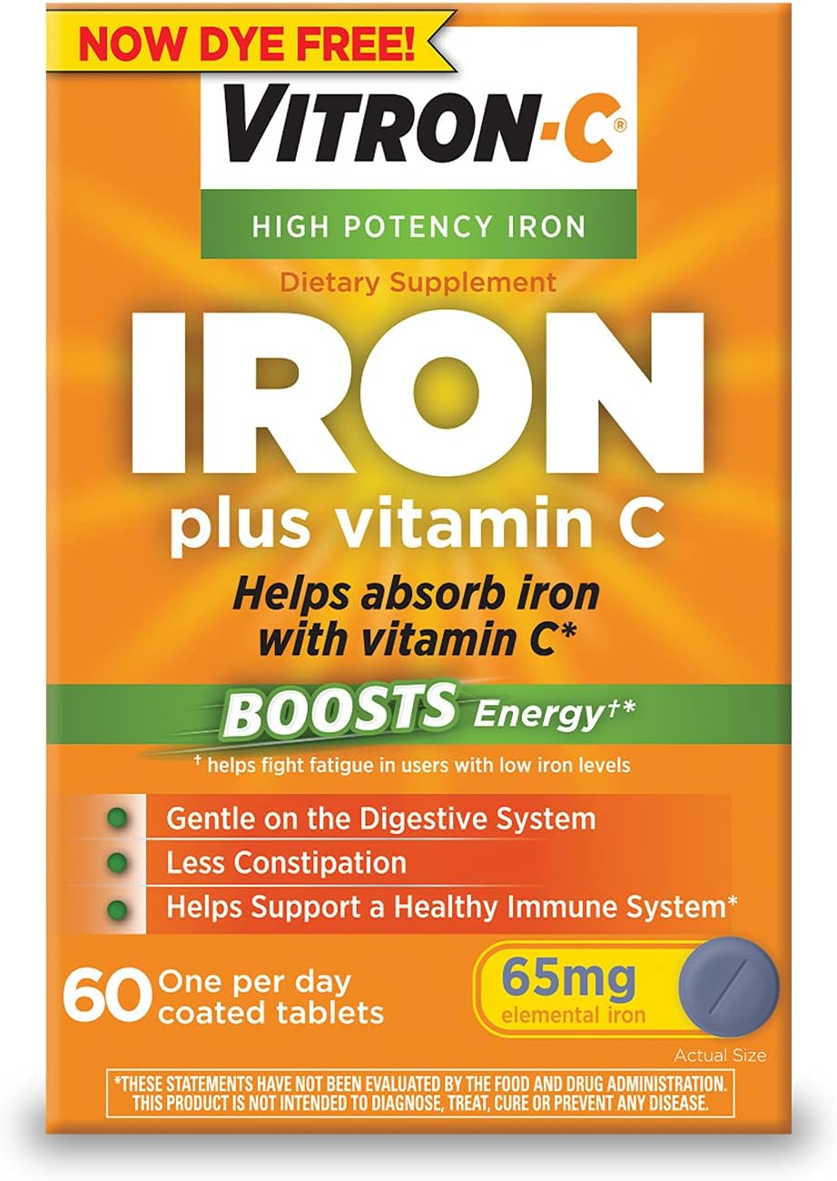 60-Count Vitron-C High Potency Iron Supplement w/ Vitamin C: 1-Pack $7.80, 2-Pack $14.50 ($7.25 each) w/ S&S + Free Shipping w/ Prime or $35+