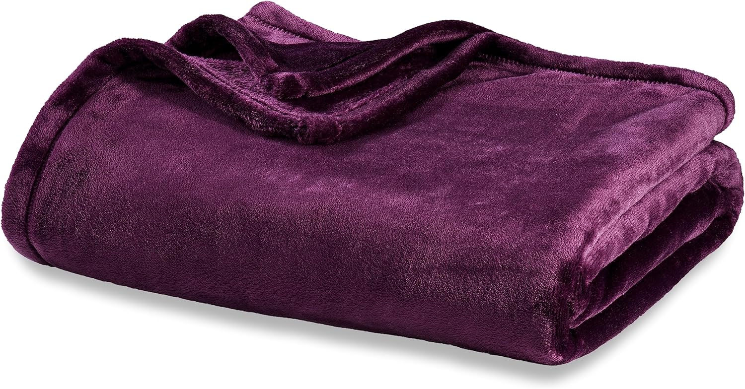Berkshire Blanket VelvetLoft Solid Throw Blanket (Various Colors): 108" x 90" $18.50, 90" x 90" $15, 50" x 60" $10 & More + Free Shipping w/ Prime or $35+