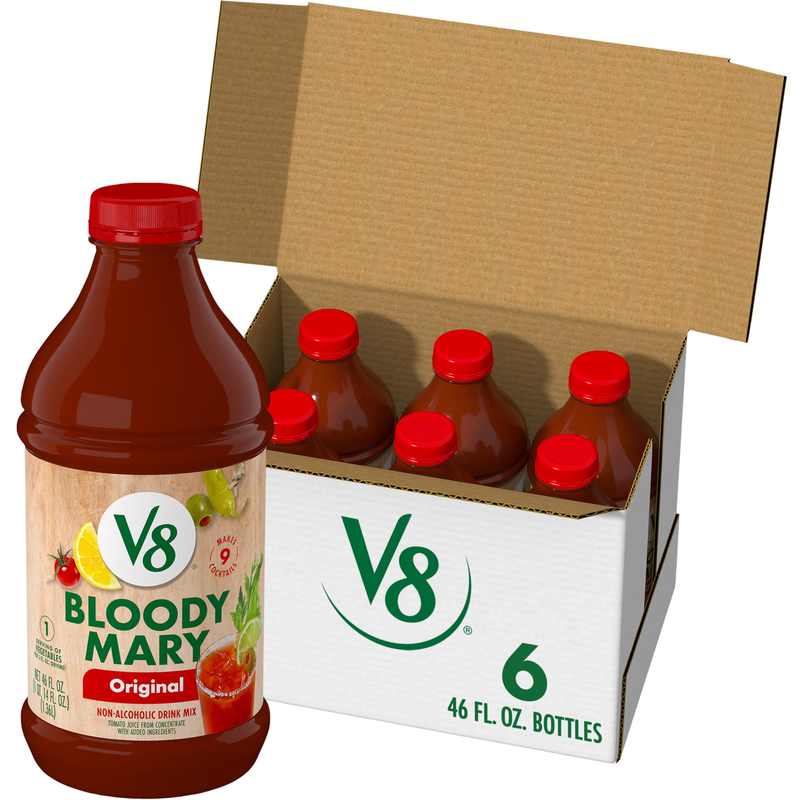 6Pack 46Oz V8 Bloody Mary Cocktail Mix 16.20 (2.70 each) + Free