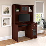 48" Bush Furniture Cabot Computer Desk w/ Hutch (Harvest Cherry) $114 + Free Shipping