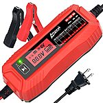 Ampeak 6V/12V 0.8A/5A Auto Trickle Charger & Battery Maintainer $12 + Free Shipping