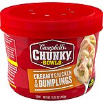 15.25-Ounce Campbell’s Chunky Creamy Chicken and Dumplings Soup $1.55 w/ S&amp;S + Free Shipping w/ Prime or on $35+