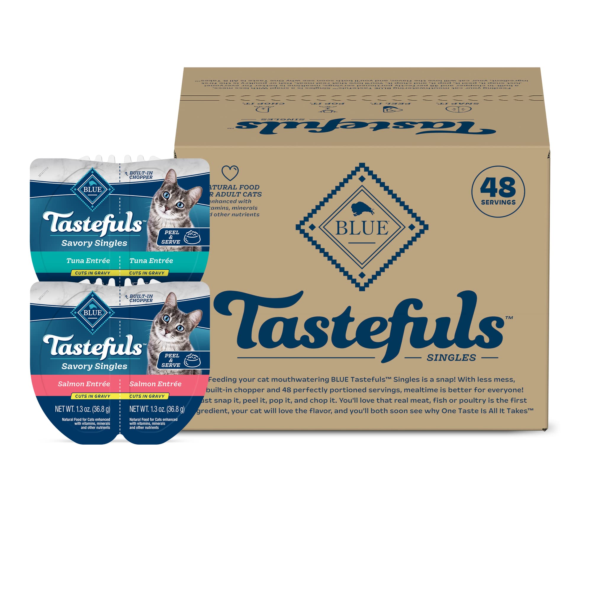24-Count 2.6-Oz Blue Buffalo Tastefuls Wet Cat Food (Salmon & Tuna) $19.45 w/ S&S + Free Shipping w/ Prime or on $35+