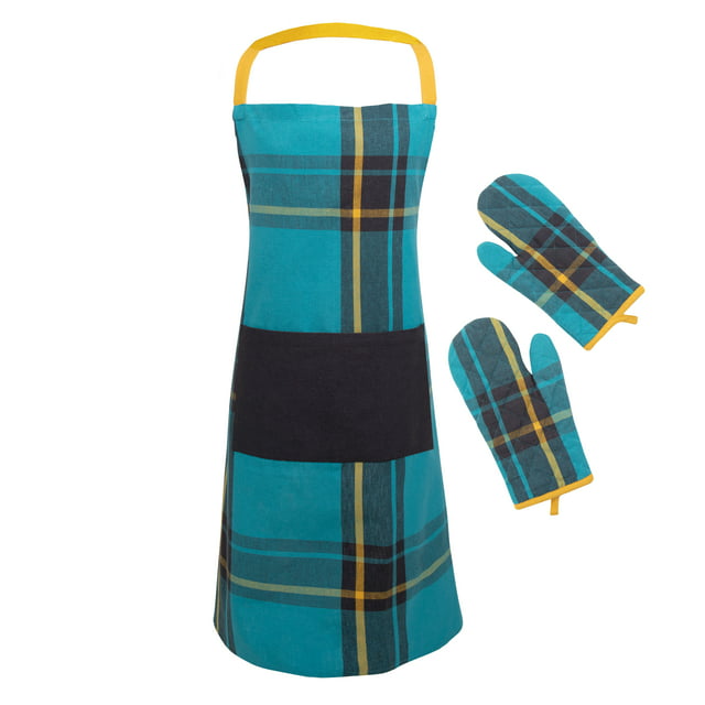 3-Piece Mainstays Plaid Apron & Oven Mitt Set (Teal) $5.80 + Free Shipping w/ Walmart+ or on $35+