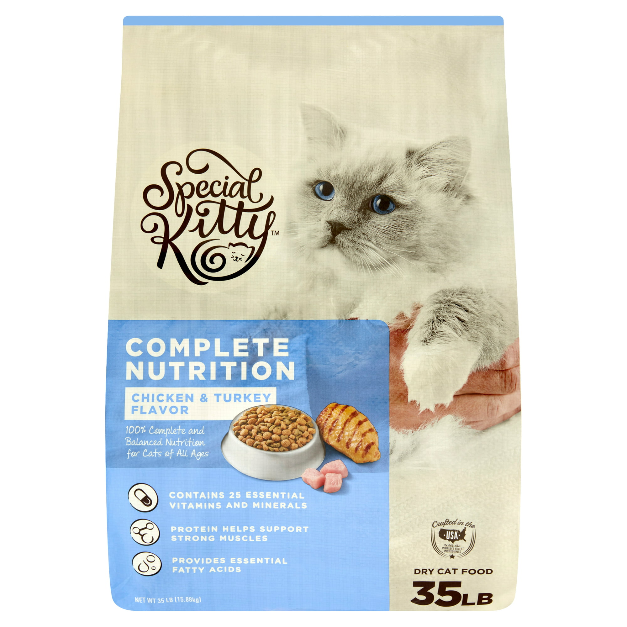 Special Kitty Dry Cat Food: 44-lbs Outdoor Formula (Chicken) $28.75, 35-lbs Complete Nutrition (Chicken & Turkey) $23.85 + Free Shipping w/ Walmart+ or $35+
