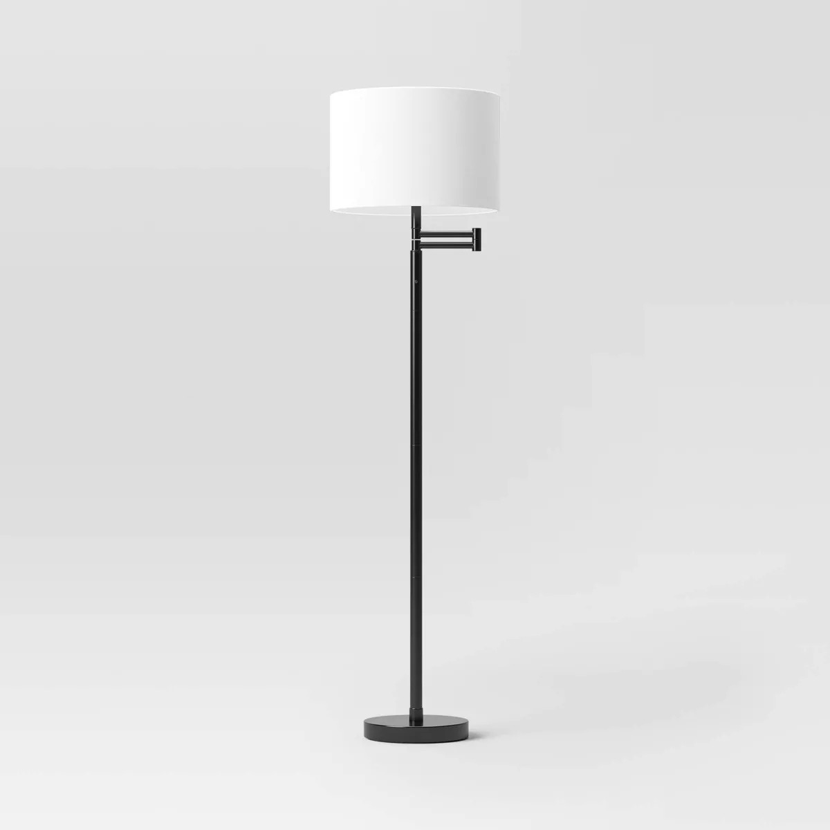 63" Threshold Metal Swing Arm Floor Lamp (Black/White; Bulb Not Included) $17.60 + Free Shipping
