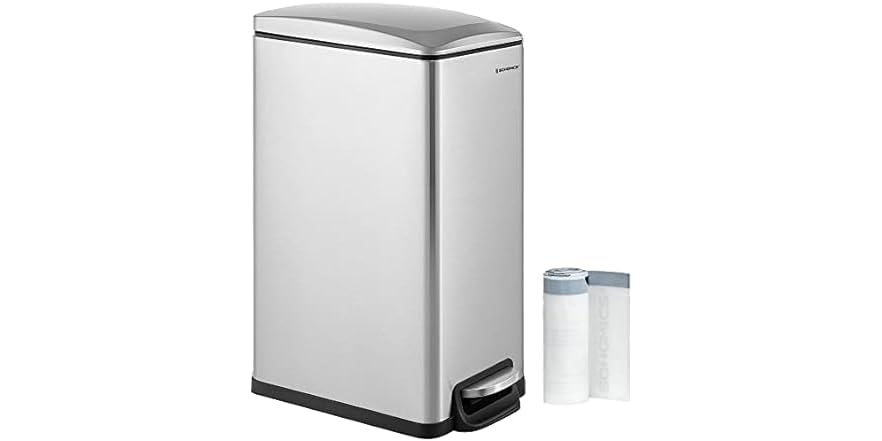 12.7-Gallon SONGMICS Slim Stainless Steel Trash Can (Various Colors) $50 + Free Shipping w/ Prime