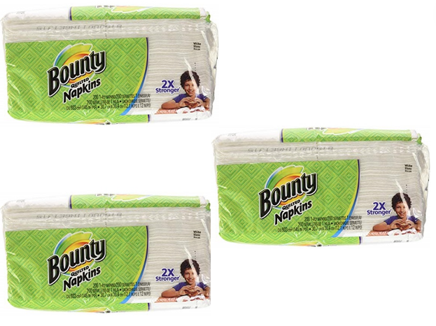 3-Count 200-Pack Bounty Paper Napkins $8 ($2.65 each) + Free Shipping w/ Amazon Prime