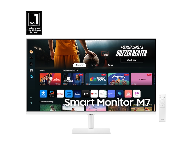 Samsung EPP: 32" M70D 4K 60Hz Smart Monitor w/ TV Streaming & Speakers + $75 Samsung Credit (Black or White) $320 + Free Shipping