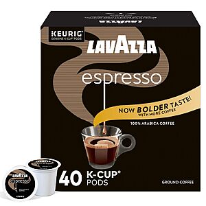 40-Count Lavazza Espresso Italiano Coffee K-Cup Pods (Medium Roast) $15 w/ S&S + Free Shipping w/ Prime or $35+