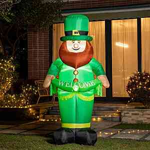 8' Lighted St. Patrick's Inflatable Leprechaun $64.35 + Free Shipping