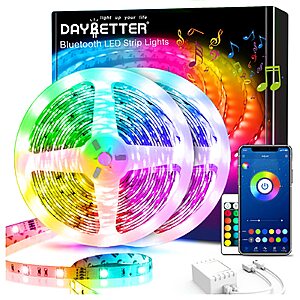 60' Daybetter Smart LED RGB Light Strips w/ Remote