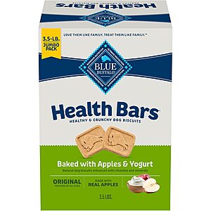 56-Oz Blue Buffalo Health Bars Crunchy Dog Biscuits (Apple/Yogurt) $7.20 w/ Subscribe & Save