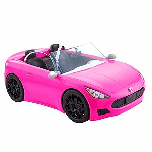 Barbie 2-Seater Convertible Car w/ Rolling Wheels & Realistic Details (Pink) $9.09 + Free Shipping w/ Prime or on $35+