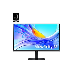 Samsung EPP/EDU: 27" ViewFinity S8 4K UHD HDR10 60HZ IPS Monitor 2 for $374.96 ($187.48 each) + Free Shipping