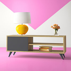 47.2" George Oliver Media Console (Oak/Anthracite) $92.99 + Free Shipping