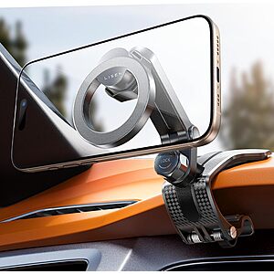 LISEN 360-Degree Rotation Clip On Dashboard Phone Holder $10.87 + Free Shipping w/ Prime or on $35+