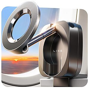 LISEN MagSafe Hands Free Travel Phone Holder for iPhone (Black) $9.59 + Free Shipping w/ Prime or on $35+