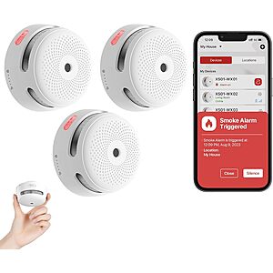 3-Pack X-Sense Smart Smoke Detector Fire Alarm (XS01-WX) $53.97 ($18 each) & More + Free Shipping