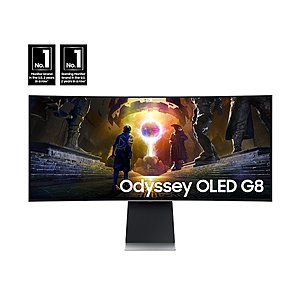 Samsung EDU/EPP: 34" Odyssey OLED G8 (G85SD) Ultra-WQHD 175Hz 0.03ms Curved Gaming Monitor $600.02 + Free Shipping