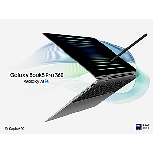 Samsung EPP/EDU New App Users: 16″ Galaxy Book5 Pro 360 – Intel Core Ultra 7, 16 GB RAM, 1 TB SSD, Windows 11, S Pen Included $1,069.99 + Free Shipping