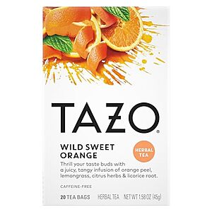 Select Accts: 20-Count TAZO Wild Sweet Orange Herbal Tea Bags $2.55 w/ Subscribe & Save & More