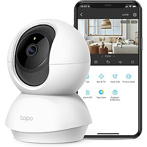 TP-Link Tapo C210 3MP Pan & Tilt Indoor Wi-Fi Security Camera w/ Night Vision $19.54 + Free Shipping w/ Prime or on $35