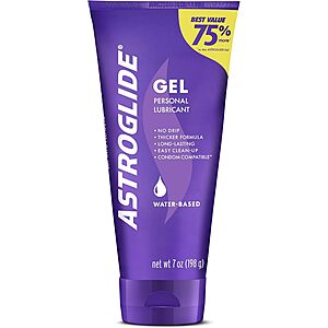 Astroglide Personal Lubricant:7-Oz Water Based $4.89,2.5-Oz Lube Plus Libido $6.38,5-Oz Astroglide X Premium $8.02 & More + Free Shipping w/ Prime or on $35