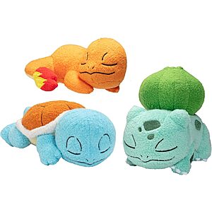 3-Pack 5" Pokemon Officially Licensed Plushes (Squirtle, Charmander & Bulbasaur) $25