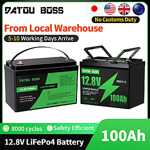 MFUZOP 12V 100Ah LiFePO4 Battery w/ 100A BMS + Free Shipping